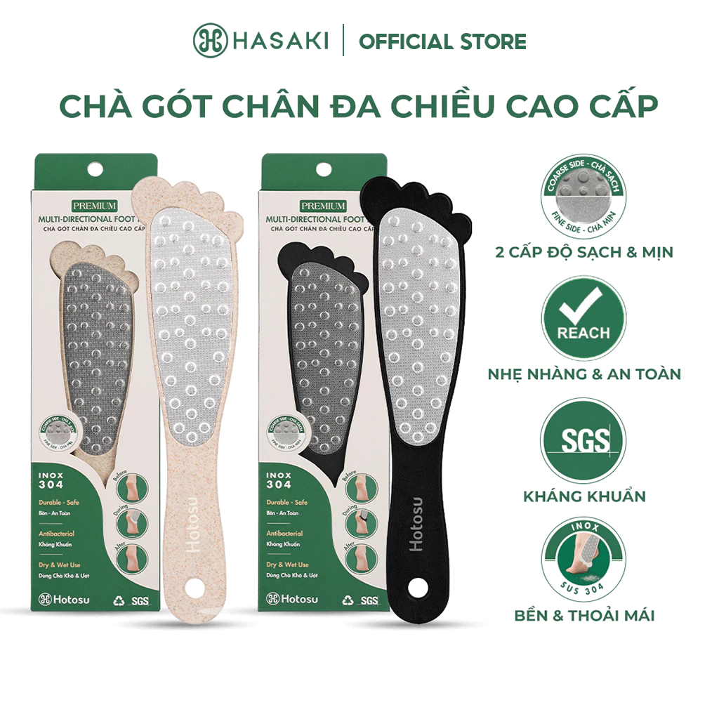 Dụng Cụ Chà Gót Chân Hotosu Đa Chiều Cao Cấp Hasaki Sản Phẩm Chính Hãng