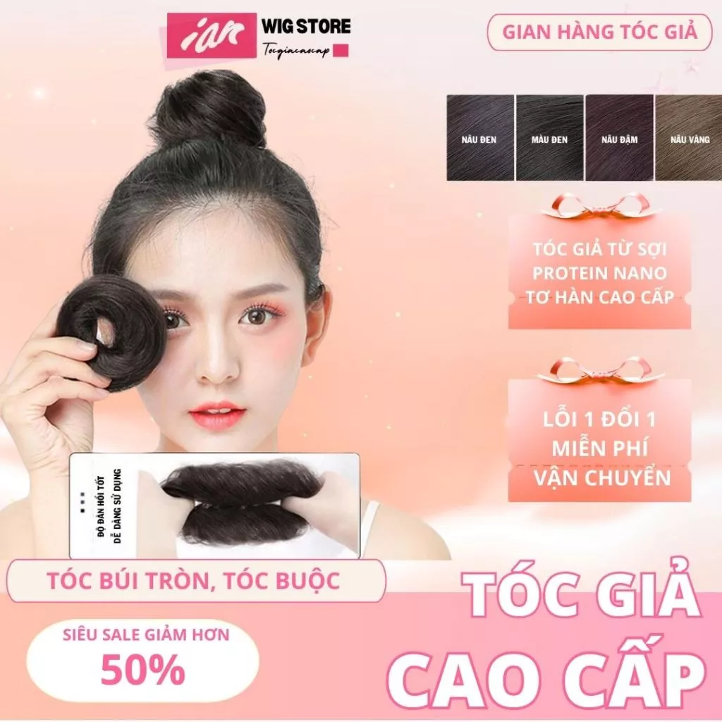 Búi tóc cột rối mini phong cách Hàn Quốc