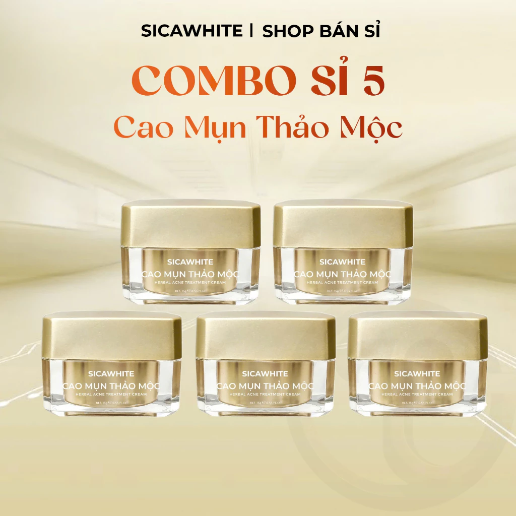 [BÁN SỈ] Combo Sỉ 5 Cao Mụn Thảo Mộc Sica White 10G - SICA WHITE STORE