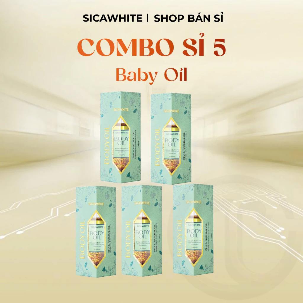 [BÁN SỈ] Combo Sỉ 5 Body Oil BHA Sica White 100ML - SICA WHITE STORE