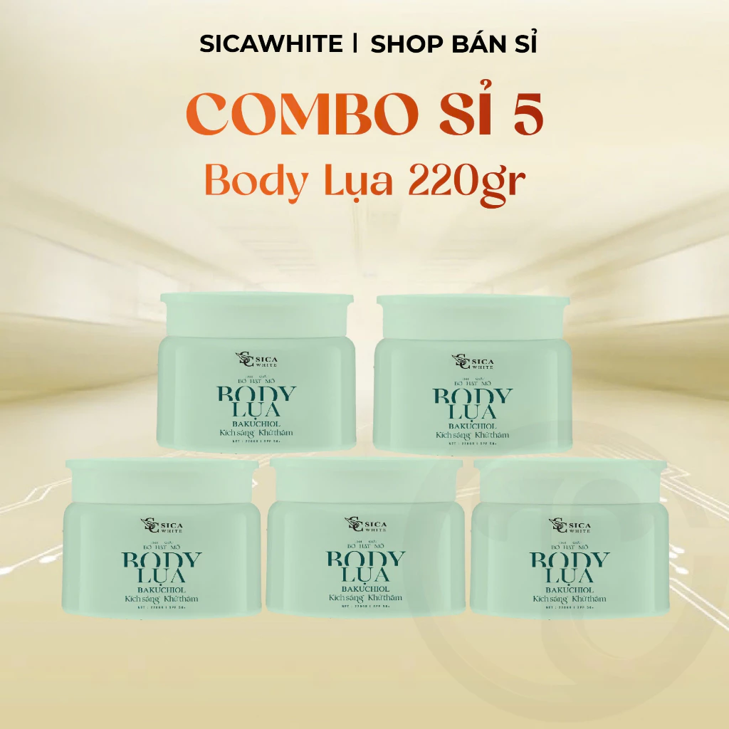 [BÁN SỈ] Combo Sỉ 5 Body Bơ Lụa Sica White 150G - SICA WHITE STORE