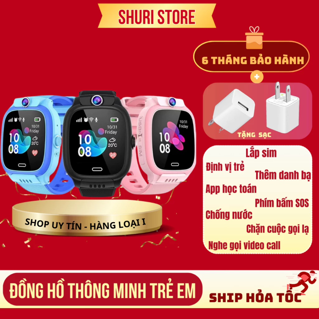 Đồng Hồ Lắp Sim Nghe Gọi SY36 Plus Định Vị Chống Nước Thông Minh An Toàn Cho Bé