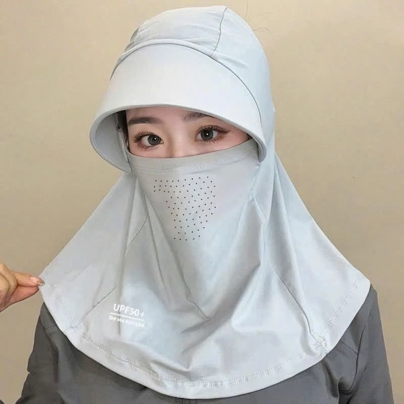 Mũ Chống Nắng Kèm Khẩu Trang Bằng Vải Cực Mát