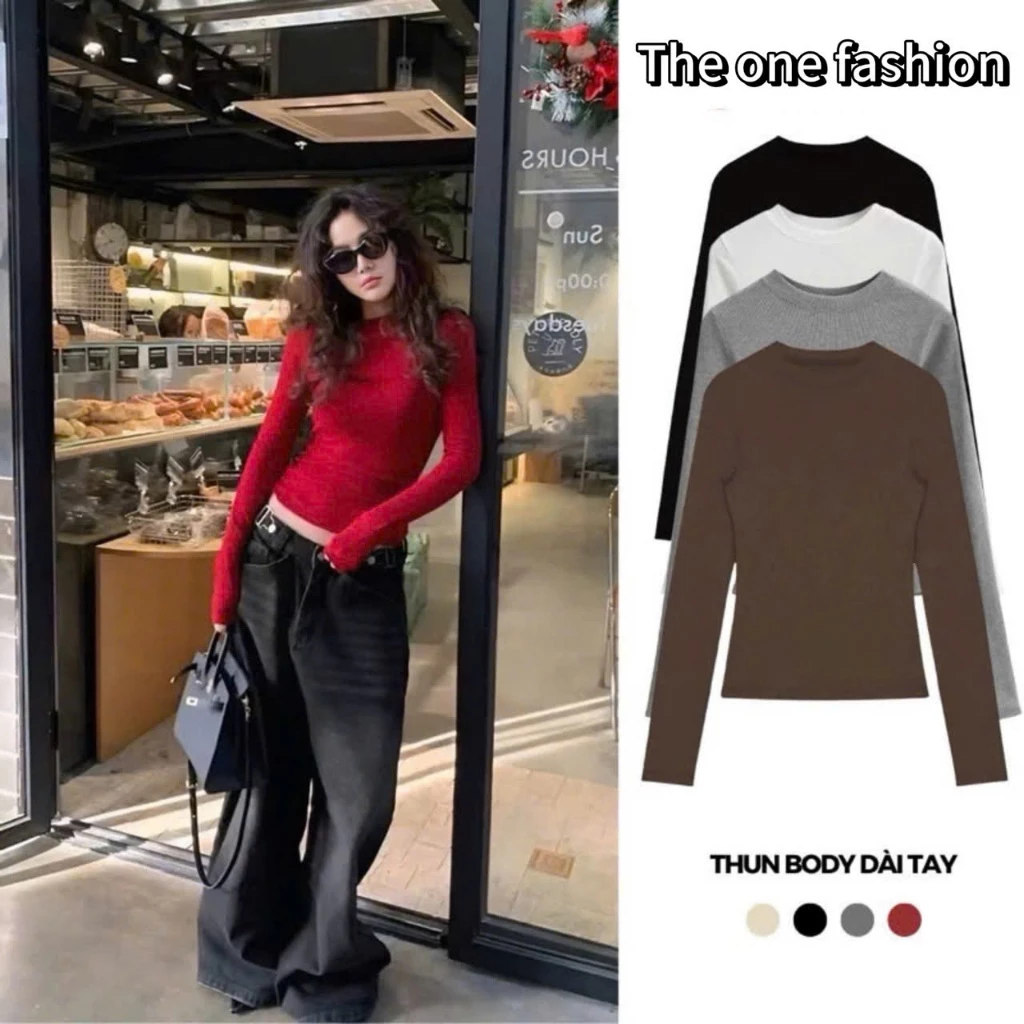 Áo Thun Dài Tay Siêu Co Giãn Mềm Mịn- thắt eo ôm body tôn dáng vải cotton zip MA380