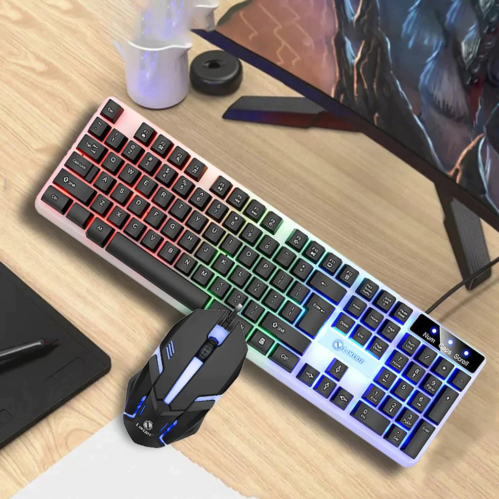 Bộ Bàn Phím Và Chuột giả cơ có led Limeide GTX 350-G200  Có Đèn Nền Nhiều Màu Sắc HOT