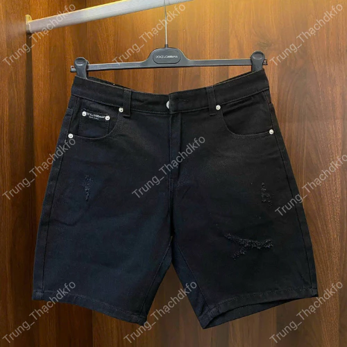Quần Short Jean Nam Lưng Cao Túi Sau In Chữ Thời Trang Unisex Form Rộng Đẹp Cá Tính