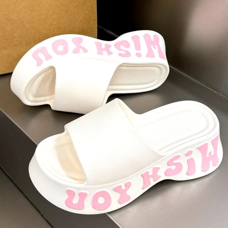 Dép Bánh Mì Đế Xuồng Nữ ,Đế Cao 5 cm Hoạ Tiết Dập Nổi Bền Đẹp
