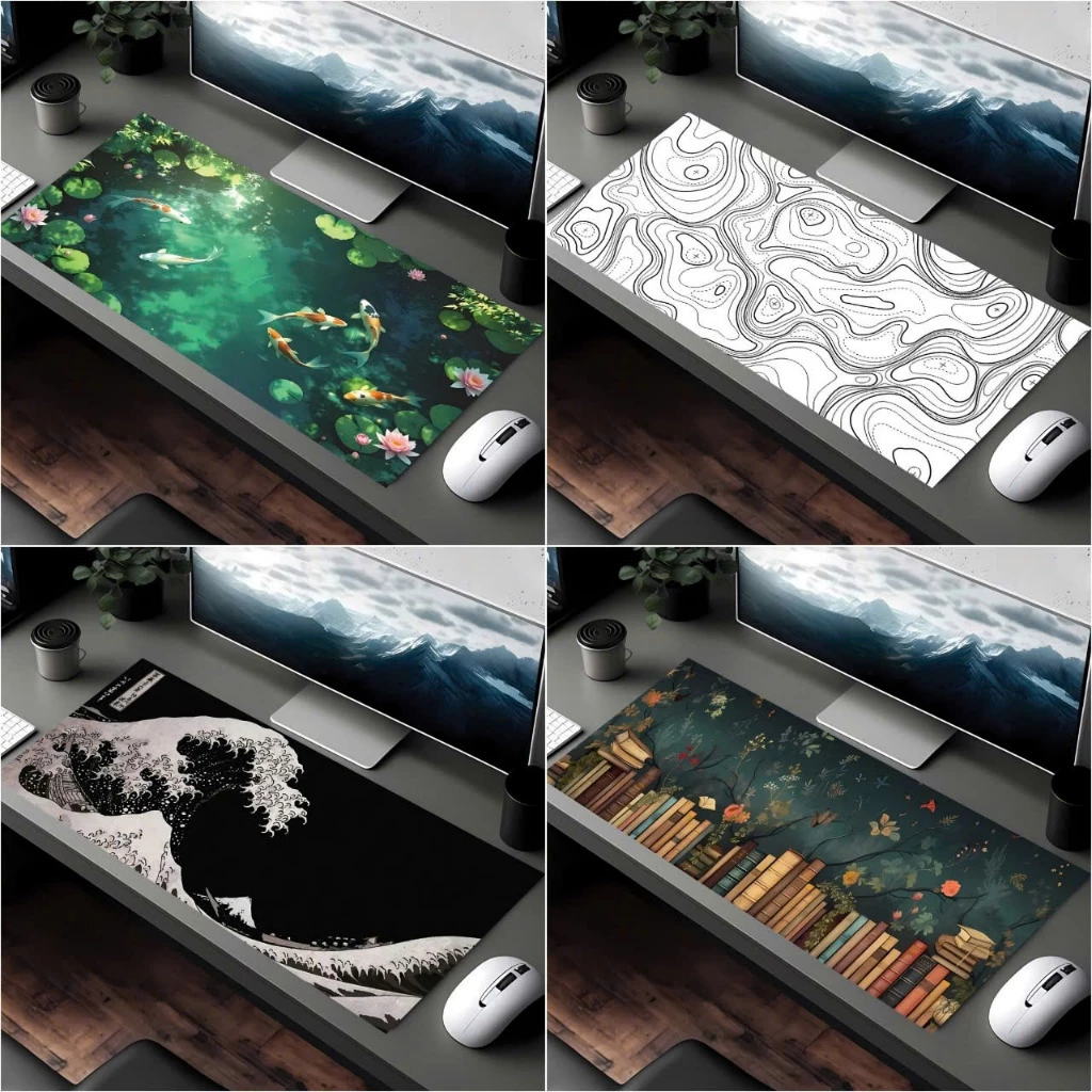 Lót chuột bàn di chuột full 100 mẫu gaming cỡ lớn 80x30cm dày 3mm siêu đẹp