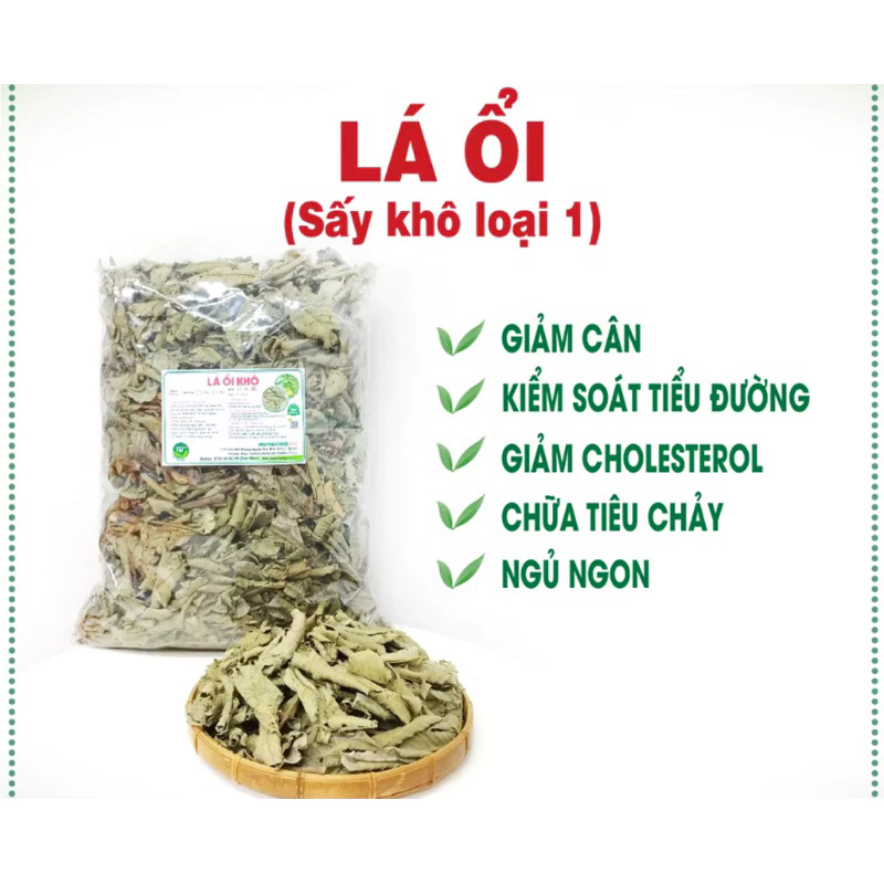 Lá ổi sạch nhà trồng 1kg giảm cân mỡ máu tiểu đường tốt cho tim mạch