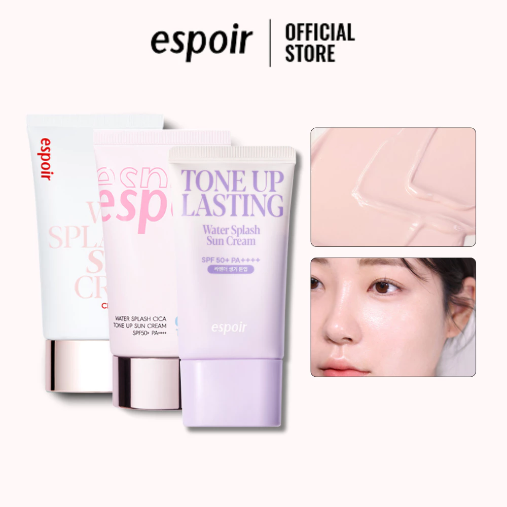 Kem Chống Nắng Espoir Water Splash Sun Cream Cica Tone Up/ Fresh Cica/ Ceramide/ Tone Up Lasting SPF50+ PA++++