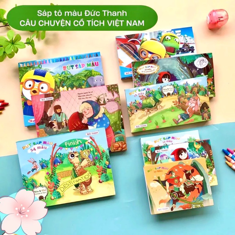 SỈ 2 HỘP SÁP MÀU TÔ 12-18-24 MÀU LOẠI TỐT CỦA CÔNG TY ĐỨC THANH