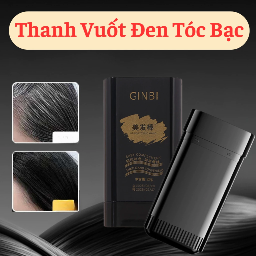 Thanh Vuốt Đen Tóc Bạc, Thanh Lăn Phủ Bạc Có Răng Cưa Dạng Thỏi 20g, Sáp Vuốt Đen Tóc Phủ Bạc