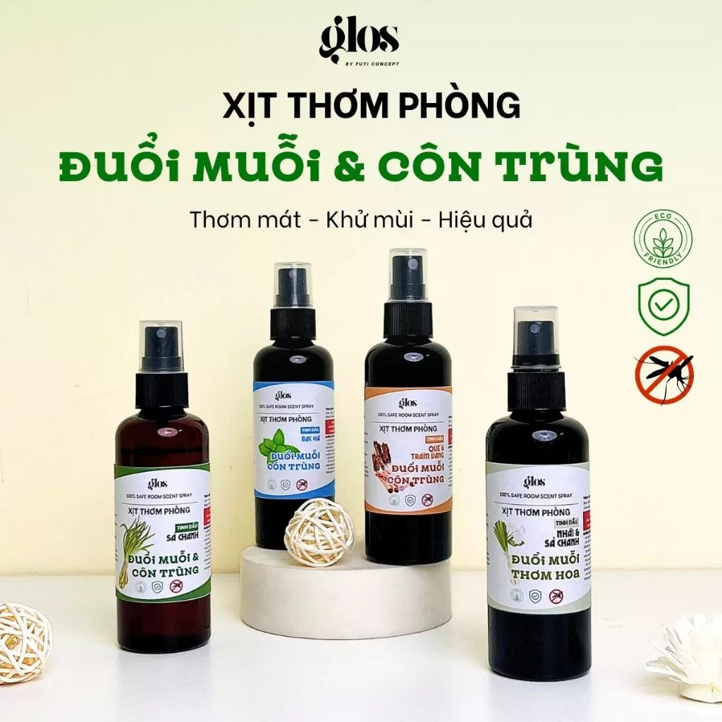 Xịt Thơm Phòng Sả Chanh 100ml, Xịt Thơm Khử Mùi Hiệu Quả, Dễ Chịu, Thư Giãn Không Gian