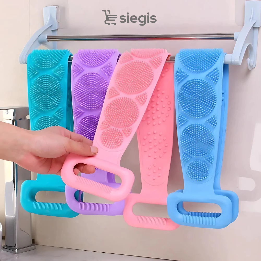 Dây Chà Lưng Silicon Gai Tẩy Tế Bào Chết Cọ Lưng, Chân Tay, Cơ Thể - Chà Lưng 2 Mặt Làm Sạch Cơ Thể Tiện Lợi