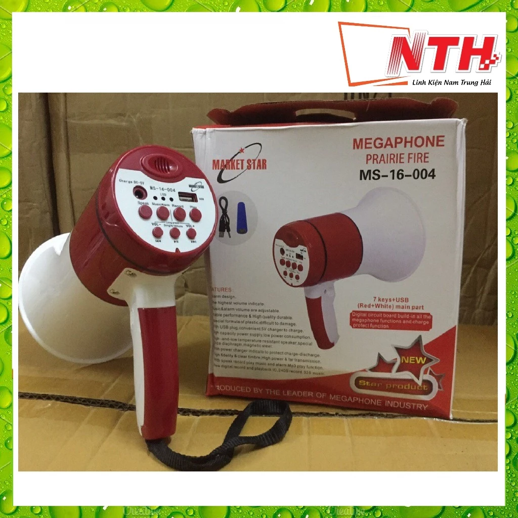 [SBS] Loa Phóng Thanh 004 Cầm Tay  Có Ghi Âm Phát Lại, Tích Hợp Cổng USB