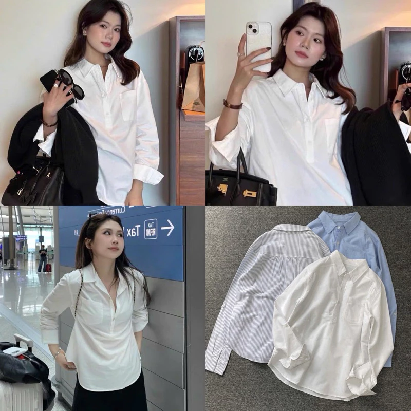 Áo sơmi nữ tay dài mini pocket URATV