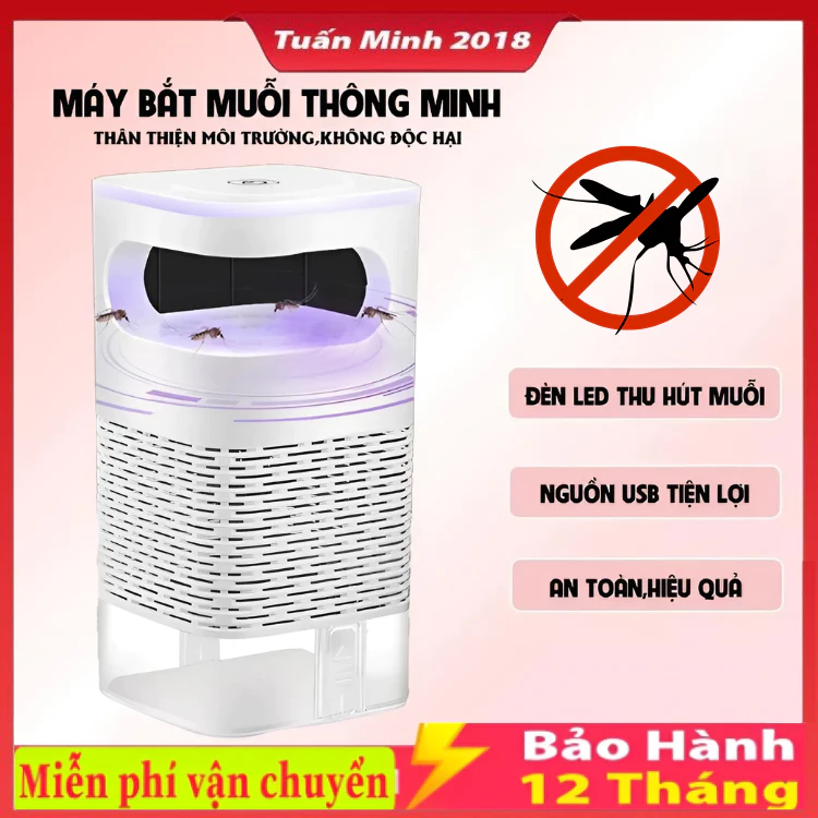 Đèn bắt muỗi, máy bắt muỗi thông minh công nghệ cao, đèn muỗi thông minh kiêm đèn ngủ cổng sạc usb bảo hành 1 năm