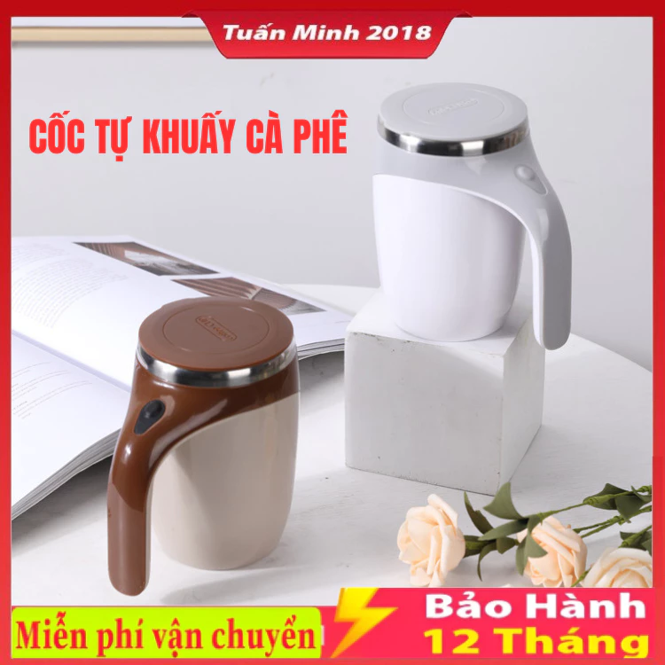 Cốc khuấy tự động dùng pin siêu tiện chất liệu thép 304 không rỉ giữ nhiệt tốt mẫu mới