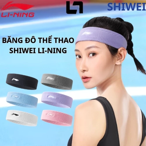 Băng đô thể thao đa năng tiện thông dụng Shiwei Lining, giúp thấm hút mồ hôi cố định tóc, đa dạng màu săc LDEU384
