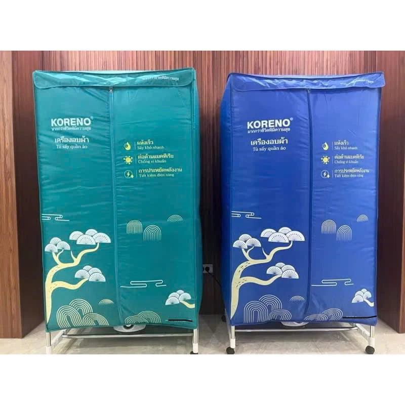 Tủ sấy quần áo koreno, sấy tới 65 độ, diệt khuẩn, hẹn giờ 3 tiếng,chính hãng, bảo hành 12 tháng