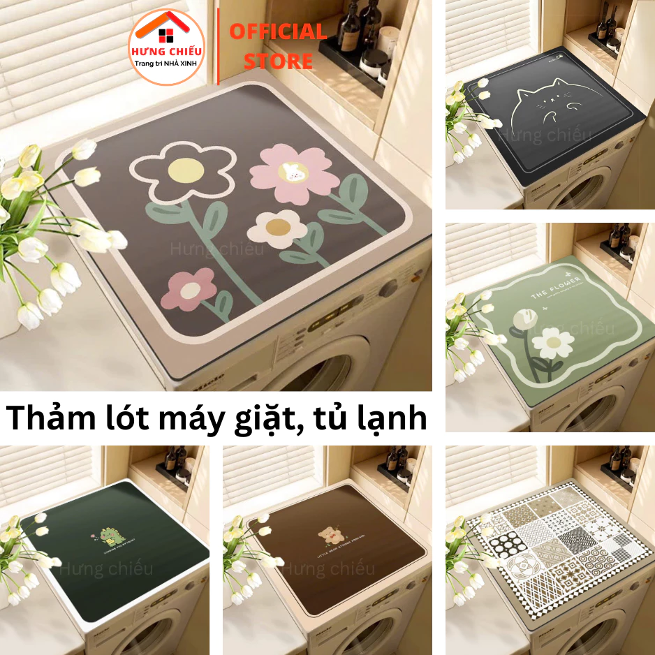 Thảm lót máy giặt, tủ lạnh, bảo vệ máy giặt, chống bụi bẩn - Hưng Chiếu ED12
