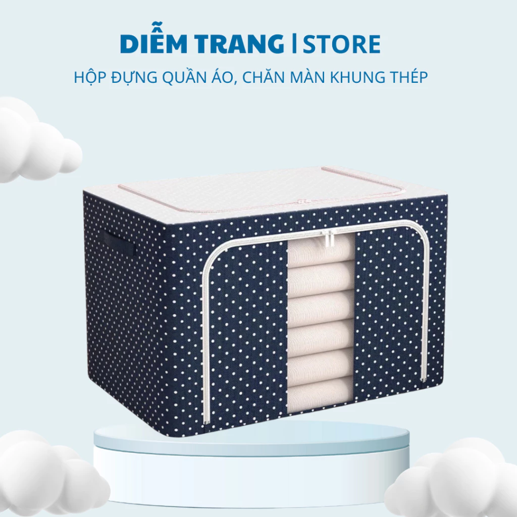 Túi Đựng Quần Áo Khung Thép, Hộp Đựng Quần Áo Tiện Lợi Giúp Quần Áo Gọn Gàng ( Mẫu Mới Nhất )