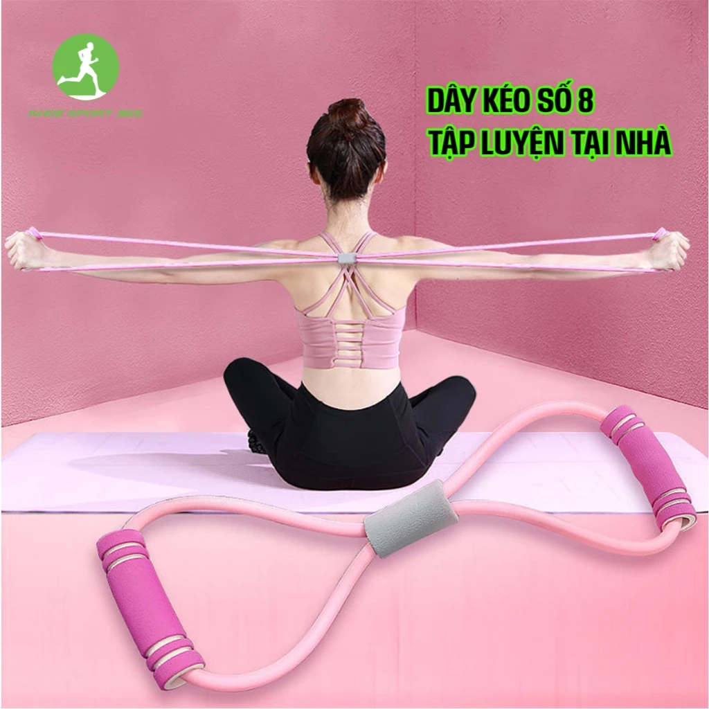 Dây kéo kháng lực số 8 hỗ trợ tập luyện phối hợp nhiều bài tập - Khoesport