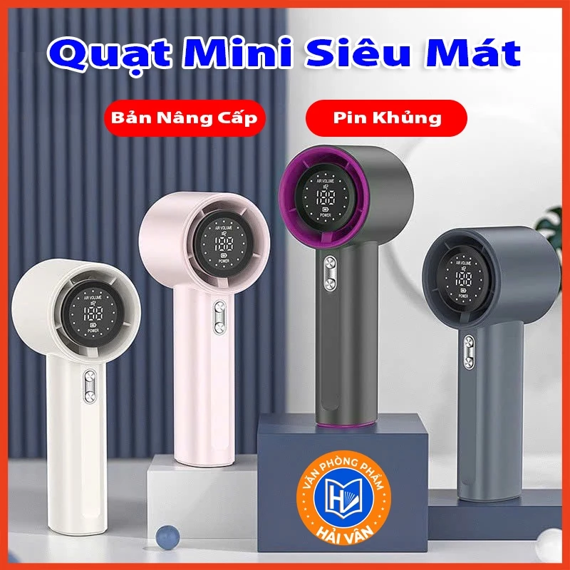 Quạt cầm tay mini M8 Pro 4000mAh màn hình hiển thị pin di động có thể sạc gió mạnh 100 tốc độ turbo phản lực
