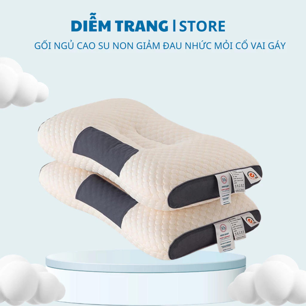 Gối Ngủ Cao Su Non Chống Ngáy Cao Cấp Hỗ Trợ Giảm Đau Nhức Mỏi Cổ Vai Gáy Siêu Mềm ( Hàng Đẹp )