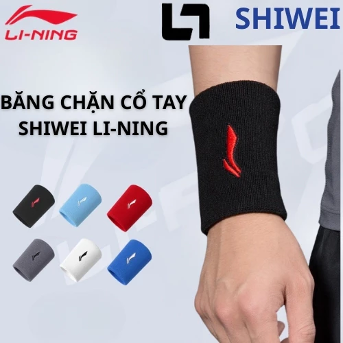 Băng chặn mồ hôi tay thể thao SHIWEI Lining cao cấp, mềm mịn thấm hút tốt bảo vệ khớp cổ tay LDEP970