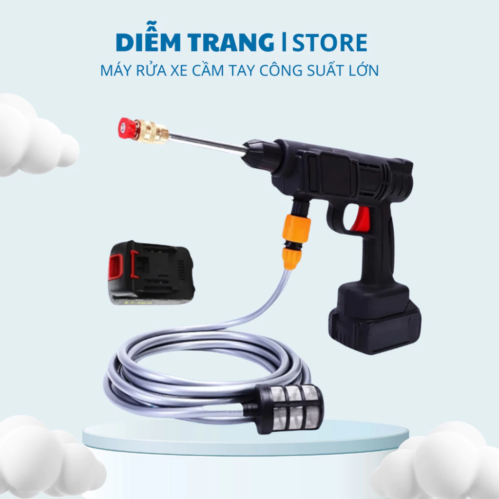 Máy rửa xe Didooglt chính hãng - Máy rửa xe mini 2 Pin 199v công suất lớn ( Hàng Đẹp )