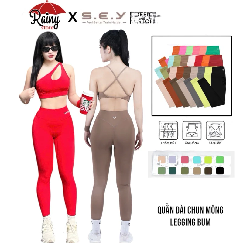 [ QUẦN DÀI ] THUN LẠNH Bra TOMTIGER CLOUD/ TOMTIGER BUM Quần Dài Chun Mông Tập Gym, Yoga Cao Cấp- Rainy Store