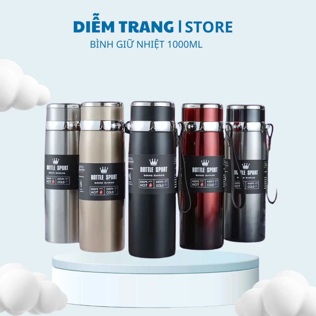 Bình Giữ Nhiệt 1000ml Có Nắp Lọc Trà, Lõi Trong inox 304 Tiện Lợi Cao Cấp ( Mẫu Mới Nhất )