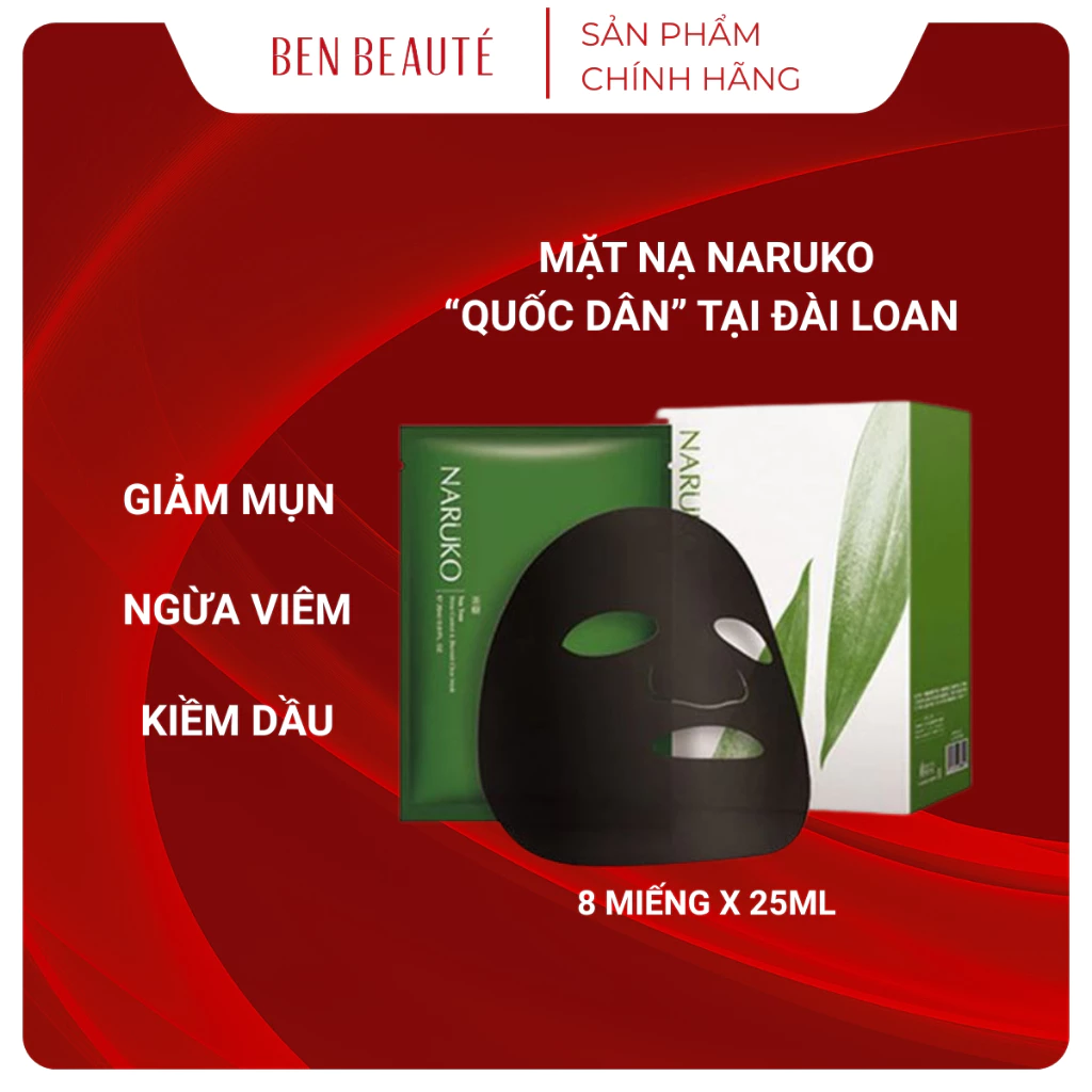 Mặt Nạ Naruko Tea Tree Hộp 8 Miếng Bản Đài