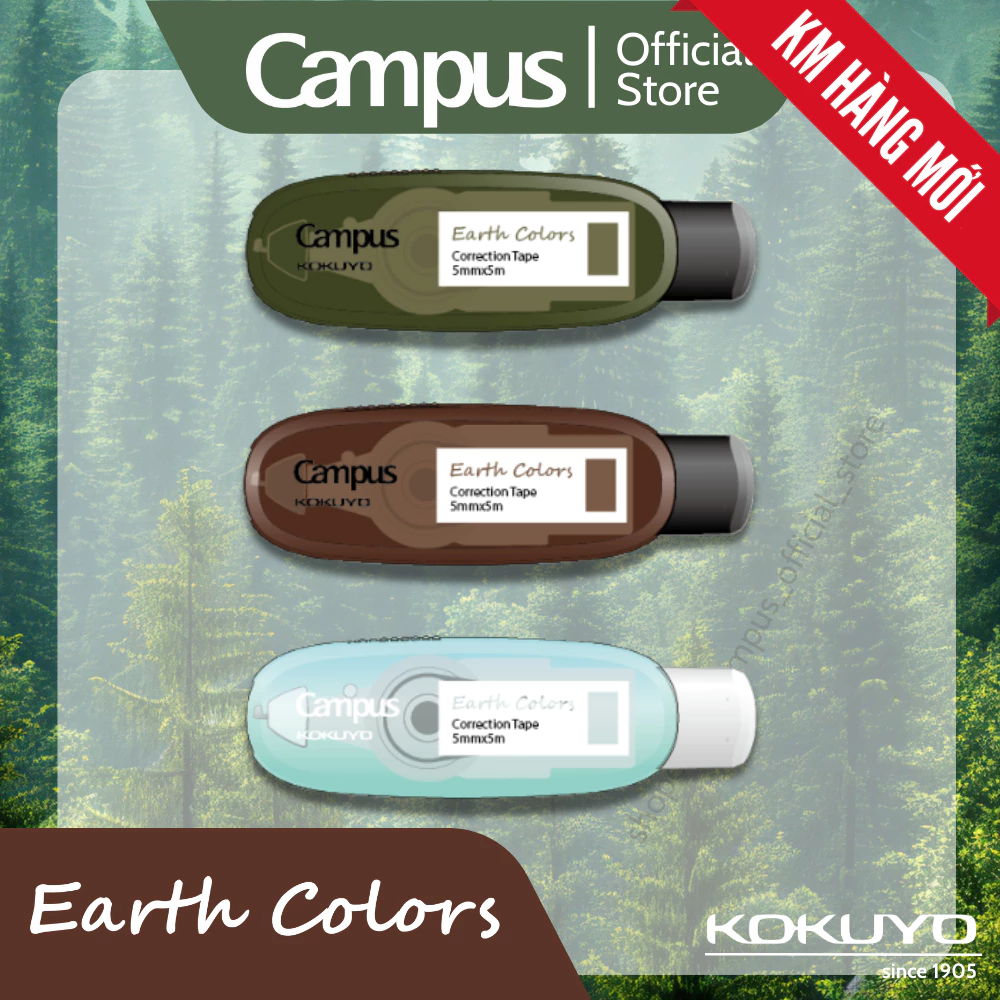 Băng Xóa Kéo Nhỏ Gọn Earth Colors Chính Hãng Campus
