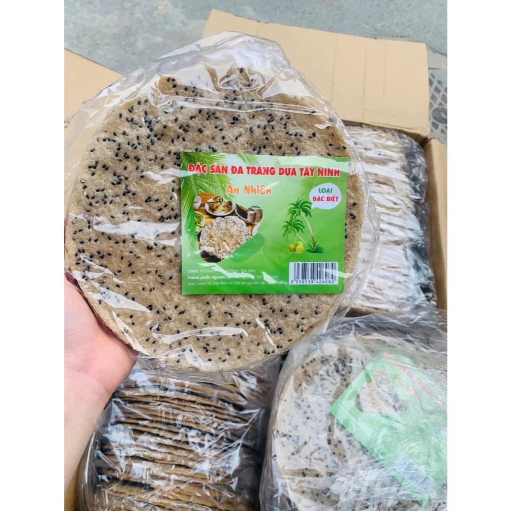 Túi 5 Cái Bánh Đa Dừa Nướng Tây Ninh, Siêu Giòn, Thơm Ngon, Đậm Vị Dừa