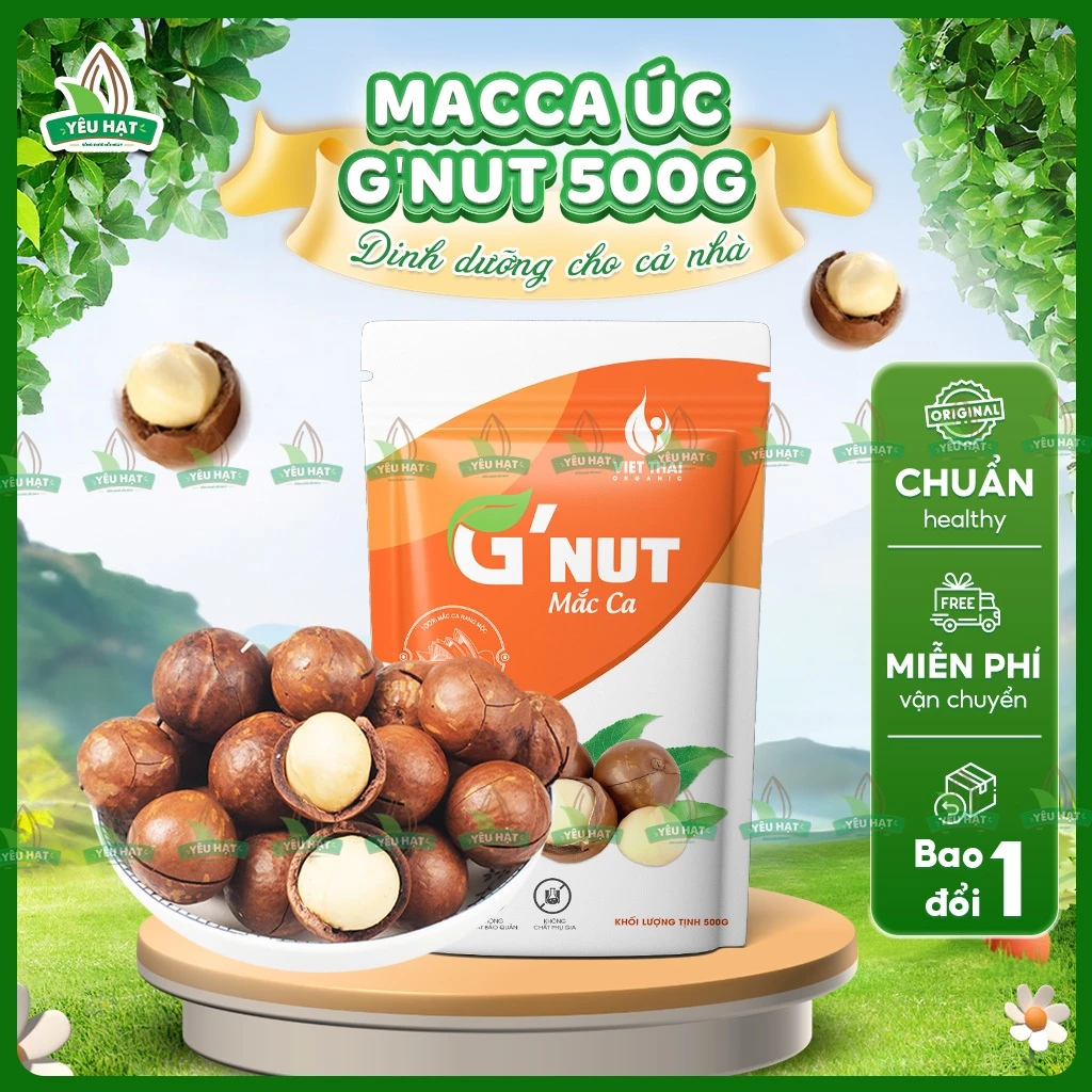 [MỚI] Mắc Ca G'Nut - Macca Úc Nhập Khẩu Chất Lượng Béo Bùi Tự Nhiên Eatclean Siêu Ngon (Yêu Hạt)