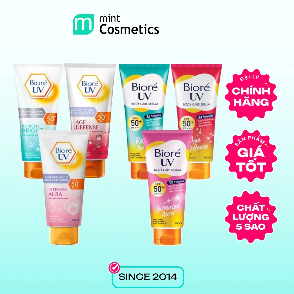 Serum Biore UV Chống Nắng Dưỡng Thể Kháng Bụi Body SPF50