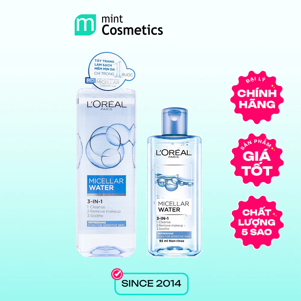 Nước Tẩy Trang Tươi Mát L'Oreal Paris 3-in-1 Micellar Water