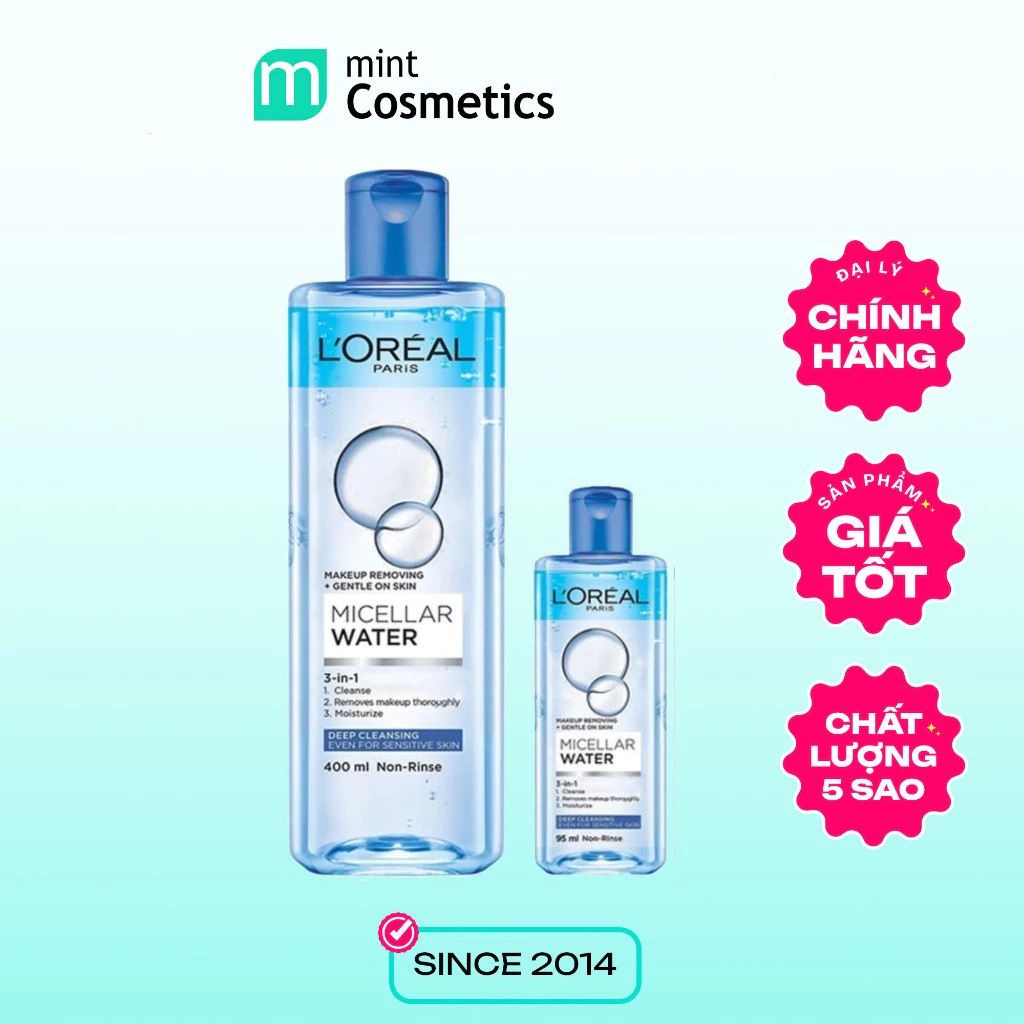 Nước tẩy trang đa năng 3in1 làm sạch sâu L'Oreal Paris