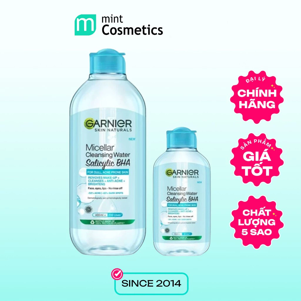 Tẩy Trang Cho Da Dầu Mụn Garnier Micellar Cleansing Water (xanh dương)