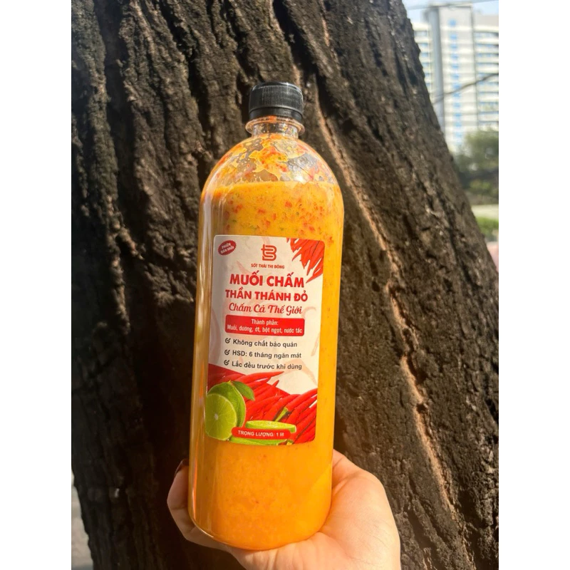 MUỐI ỚT ĐỎ THỊ BÔNG CHAI 1 LÍT ( CHAI 1.2KG)