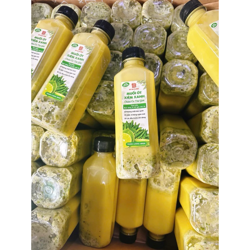 ( 1 CHAI )   MUỐI ỚT XANH THỊ BÔNG ( CHAI 330ML)