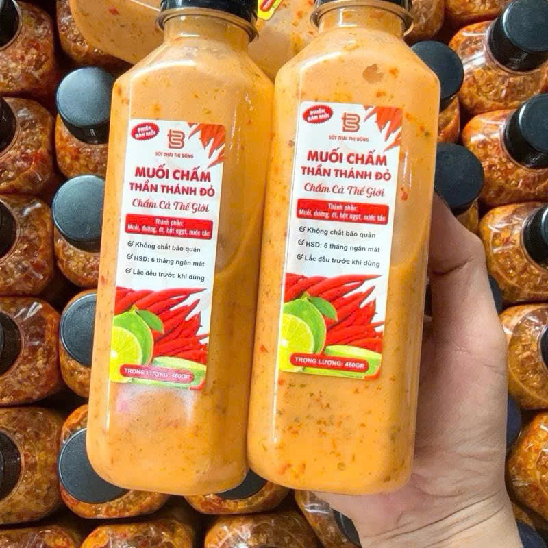 ( 1 CHAI ) MUỐI ỚT ĐỎ  THỊ BÔNG 330ML