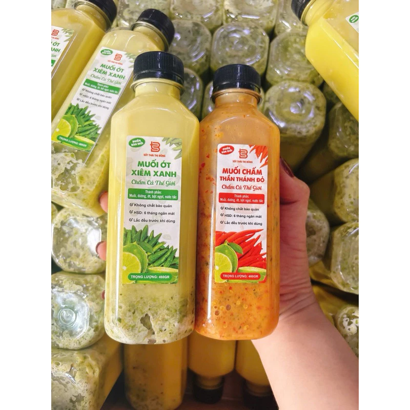 ( 1 xanh + 1 ĐỎ)   COMBO NƯỚC CHẤM HẢI SẢN XANH ĐỎ THỊ BÔNG ( chai 330ml