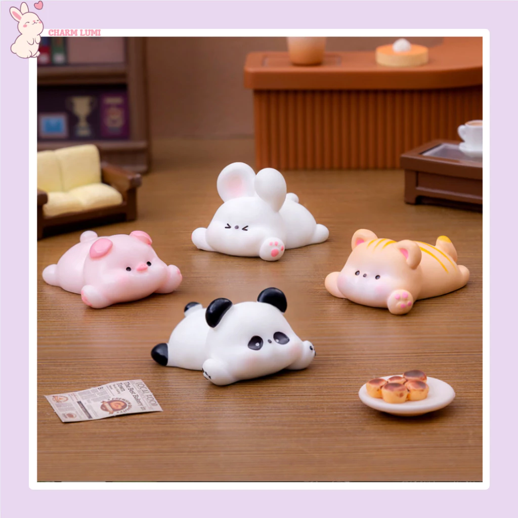 Charm Thú Nằm resin siêu xinh – Trang trí và sưu tầm cực mê-Charm Lumi