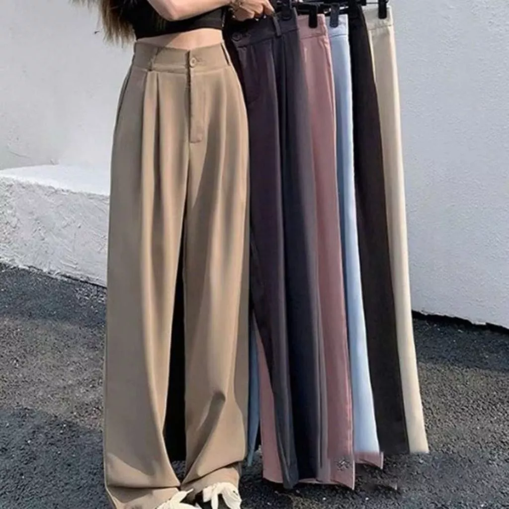 Quần tây nữ bigsize ống suông mềm mại đứng form thoáng mát kiểu dáng basic dễ phối đồ cho nàng Chubby - Q552