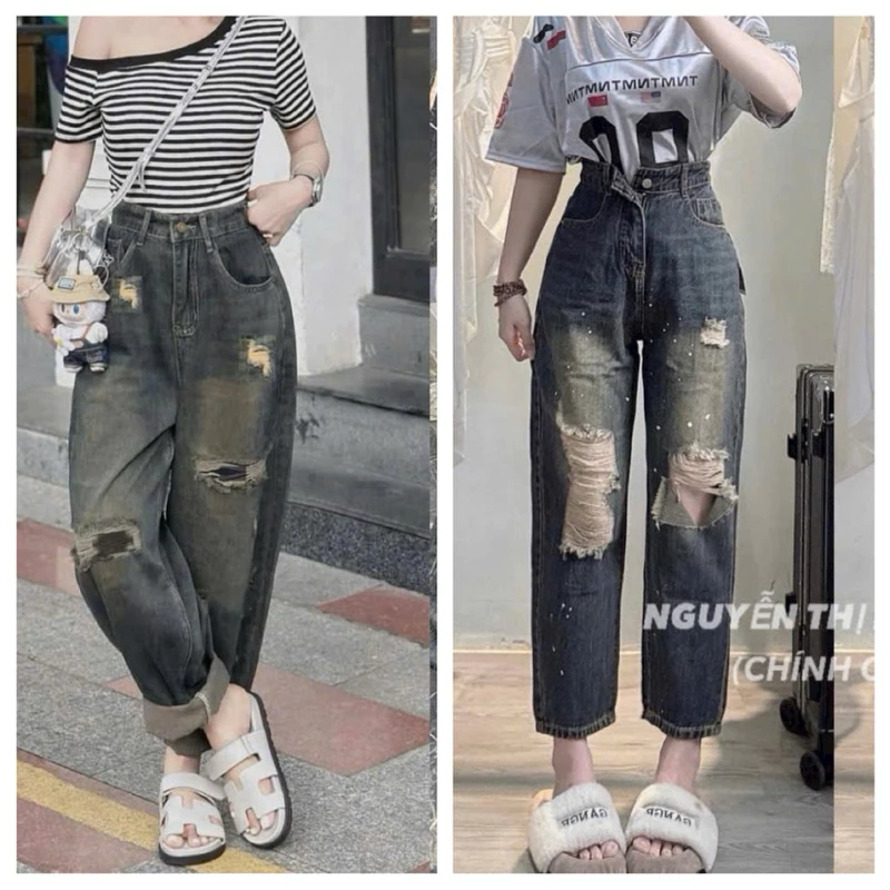 Quần jeans baggy vải Qc xịn phom xinh🌷KLii jeans sẵn