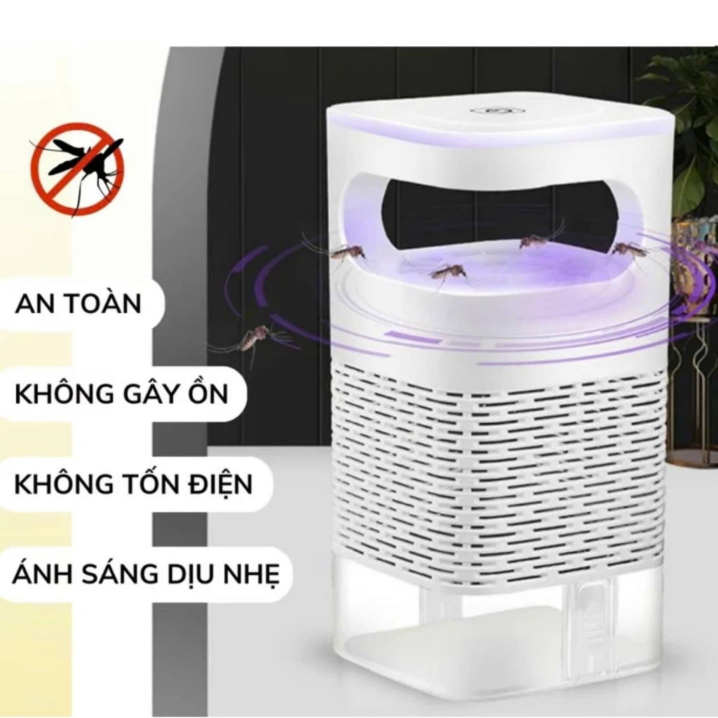 ( Đèn bắt muỗi 21cm + tặng củ sạc ) Đèn bắt muỗi 3 trong 1 tích hợp đèn ngủ tiêu diệt muỗi bằng ánh sáng UV