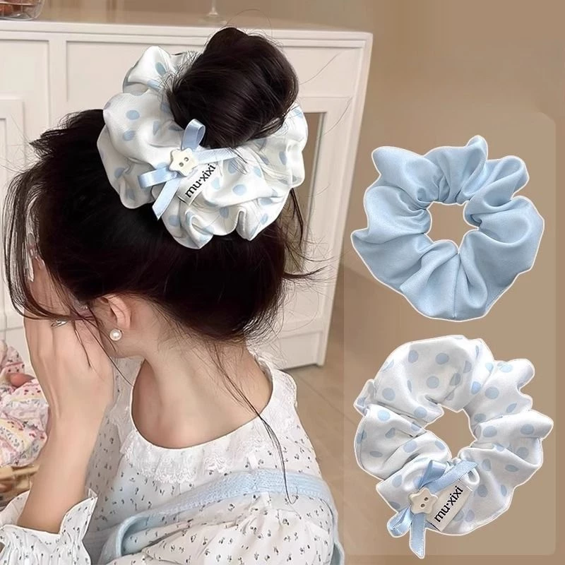 Dây buộc tóc màu xanh đẹp Dây buộc tóc đuôi ngựa Phụ kiện tóc cho nữ